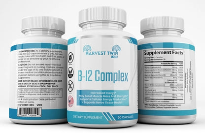 B-12 Complex Vitamin Supplement for Increased Energy & Vitality